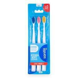 Escova Dental Sanifill Essencial Cerdas Macias 3 Unidades