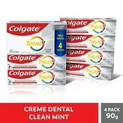 Creme Dental Colgate Total 12 Clean Mint 90g 4 Unidades