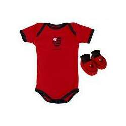 Kit Body Pantufa para Bebê do Flamengo 033a