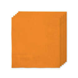 16 guardanapos cor laranja (33x33cm) - Cores lisas