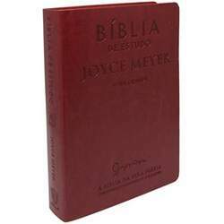 Bíblia De Estudo Joyce Meyer NVI Letra Grande Capa Luxo Vermelha