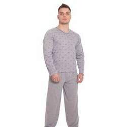 Pijama Masculino Plus Size Longo Pai e Filho Blusa Estampada Variada Calça Lisa