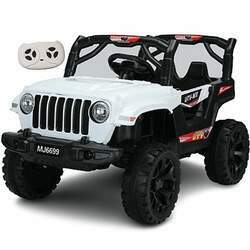 Carro Eletrico Bang Toys Jeep Rubicon UTV MX 12V Branco CR