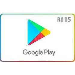 Cartão Google Play Store Brasil - Crédito de R 15 - Envio Digital