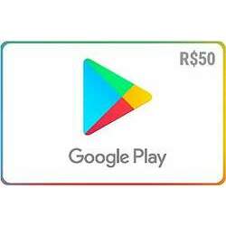 Cartão Google Play Store Brasil - Crédito de R 50 - Envio Digital