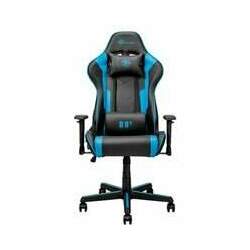 Cadeira Gamer Draxen DN2, Até 150kg, Com Almofadas, Reclinável, Descanso de Braço 2D, Preto e Azul Celeste - DN002-BLS