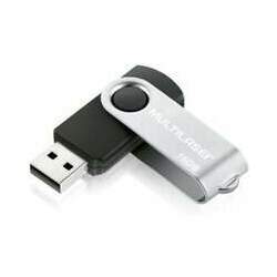 Pen Drive Multi Twist, USB 2.0, 16GB, Preto e Prata - PD588