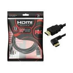 Cabo HDMI 2.0 4K PIX, 2 Metros, 19 Pinos, Plug 90 Graus - 018-3322