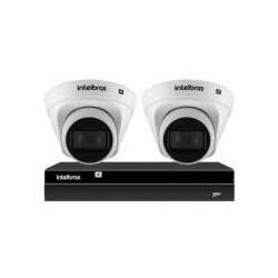 Kit 2 Câmeras de Segurança Dome Intelbras Full HD 1080p VIP 1230 D G4 Gravador Digital de Vídeo NVR NVD 1404 - 4 Canais App Grátis de Monitoramento