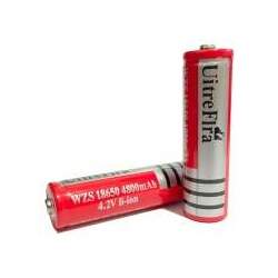 Pilha Bateria Lanterna T6 Tática Kit 2x Recarregável Chip Proteção 4800mAh 4 2V 18650 WZS