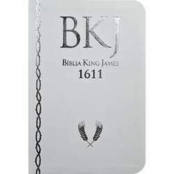Bíblia King James 1611 Ultrafina Ampliada Letra Normal Capa Luxo Branca
