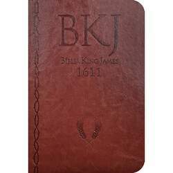 Bíblia King James 1611 Ultrafina Ampliada Letra Normal Capa Luxo Marrom
