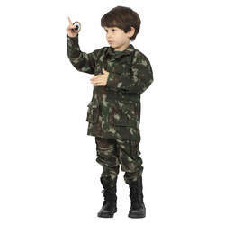 (US 1 003501) Farda Infantil Camuflado Exército Brasileiro Coturno - Atack