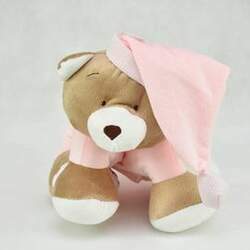 Pelúcia Travesseiro Urso Nino Rosa Puppet Zip Toys