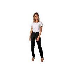Conjunto feminino Preto 1 blusa branca e 1 calça preta Blanco Raro