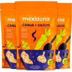 Canja Grãos Mexidona Vegana contendo 3 pacotes de 120g cada