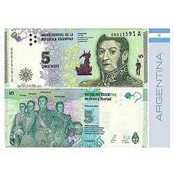 Argentina 5 Pesos 2015 - FE