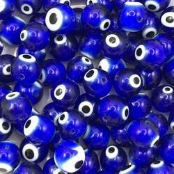 OG16 - Murano Olho Grego Azul Bic 10mm - 12Unids