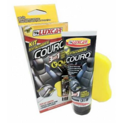 Kit Revitalizador de Couro 3 em 1 LuxCar Hidrata, Limpa e Protege
