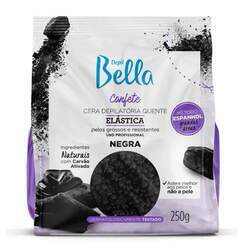 Cera Depilatória Confete Elástica Negra 250g - Depil Bella