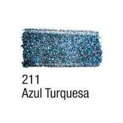 Tinta para Tecido Glitter Azul Turquesa 211 37ml Acrilex