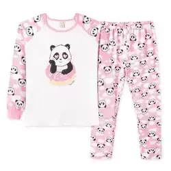 Pijama Feminino Longo Panda