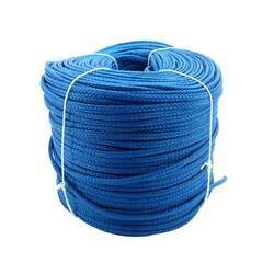 Corda polipropileno trançada azul nylon 8MM rolo 490MT aprox