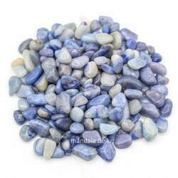 Kit de Pedra Quartzo Azul Rolado Cristal Natural 500g - P