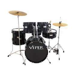 Bateria X-Pro Percussion Viper 1222 - Preta