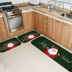 Kit 3 Tapetes de Natal para Cozinha Feliz Natal Único