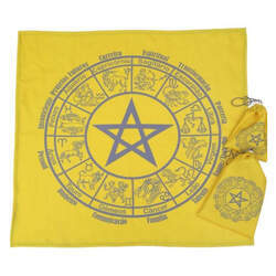 Kit Toalha Bolsa - Mandala Astrológica Pentagrama A