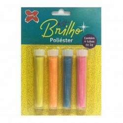 Kit Blister Brilho Glitter 2gr - 4 Cores - Make