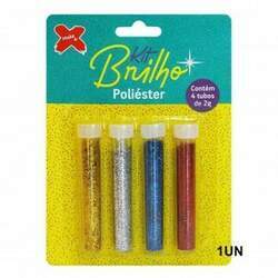 Kit Blister Brilho Glitter 2gr - 4 Cores - Make