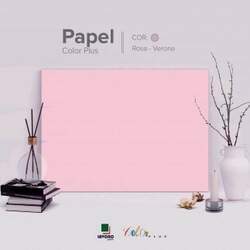 Papel Color Plus 180g A3 - Rosa Bebê (Verona) - 28 Folhas
