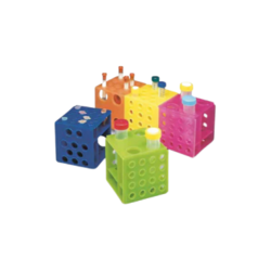 Rack cubo para tubos e microtubos em cores sortidas Kasvi