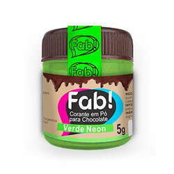 Corante em Pó para Chocolate Neon Verde 5g - FAB