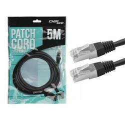 Cabo Patch Cord Cat6 FTP 5 metros Preto - CHIPSCE