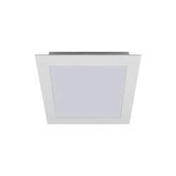 Painel Luminária de Embutir LED Quadrado Placa de LED substituível 6000K 21W Bivolt 30x30x3,8cm Acrílico, Metal e Alumínio Branco - Romalux 80108