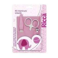 Kit Manicure Infantil Ricca Rosa