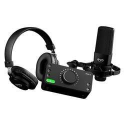 (USADO) Audient EVO 4 SRB Studio Recording Bundle ( Interface de áudio USB Microfone Fone Cabo )