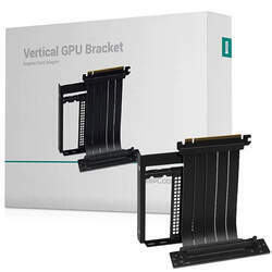 Suporte Vertical Gpu Bracket Deepcool Preto Pci-E 4 0 16x Com Cabo Riser Para Placa De Vídeo 140mm - R-VERTICAL-GPU-BRACKET-G-1