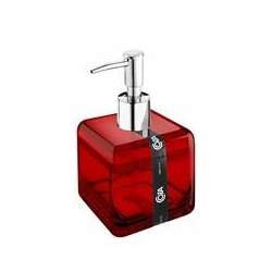 Porta sabonete líquido 330ml cube - Vermelha Cód 7761