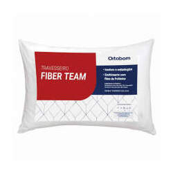 Travesseiro Fiber Team Antialérgico c/ Fibra Siliconizada - Ortobom