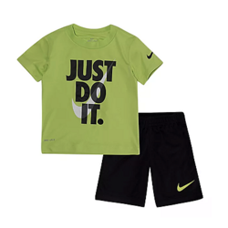 Conjunto Nike Dri-FIT - Camisetas e Short esportivo - Neon/ Preto