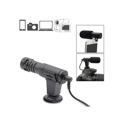 Microfone Shotgun Estéreo Mamen MIC-06 Supercardióide HD Mini para Câmeras e SmartPhones