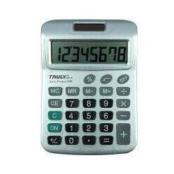 Calculadora de Mesas Truly Ref 6001-10 Dígitos Prata
