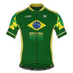 Camisa ciclismo masculina Free Force Basic Brasil CBC Oficial