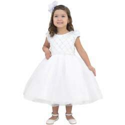 Vestido infantil branco batizado ou daminha de casamento luxo