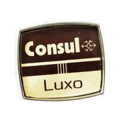 Emblema Quadrado Cromado Consul Luxo