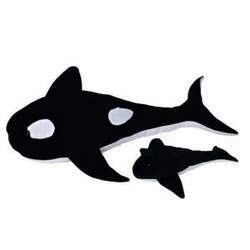 Orca Grávida com 1 Filhote - Bichos de Pano